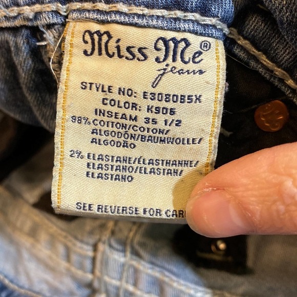 Miss Me Standard Boot Blue Jeans Great Condition Women’s Size 26x35.5 - Picture 5 of 5